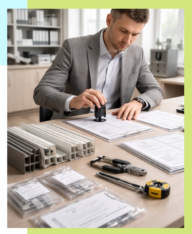 Сертификация ПВХ продукции в Сестрорецке от 8712 р., Алешин-Сст