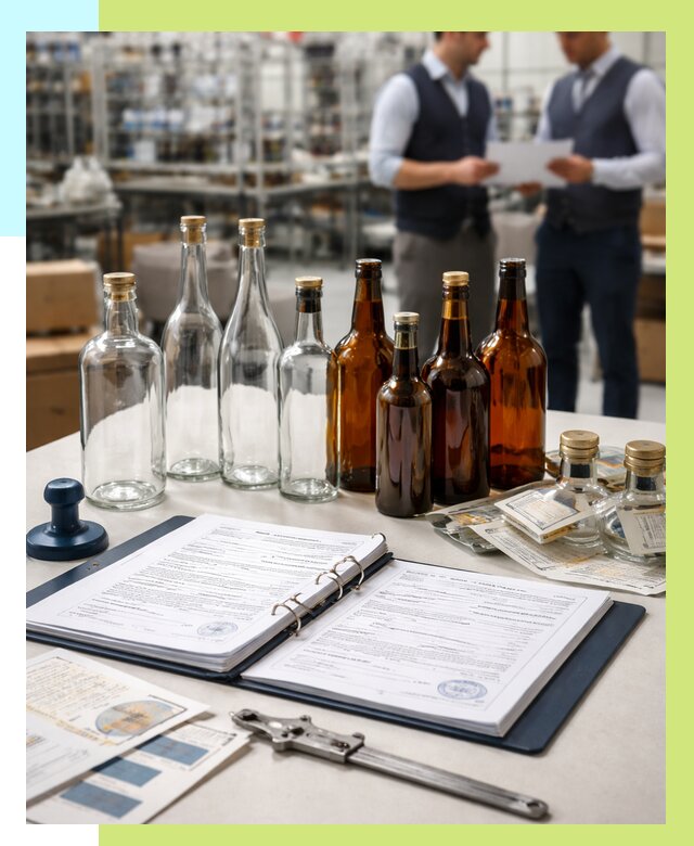 Сертификация стеклянных бутылок в Сестрорецке от 25623 р. | Алешин-Сст