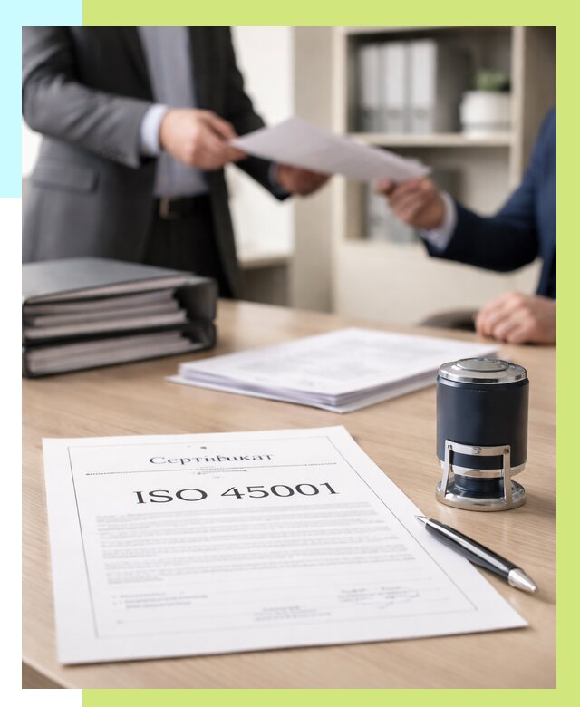 Сертификат ISO 45001 в Сестрорецке под ключ от 46121 р. | Алешин-Сст